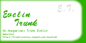 evelin trunk business card